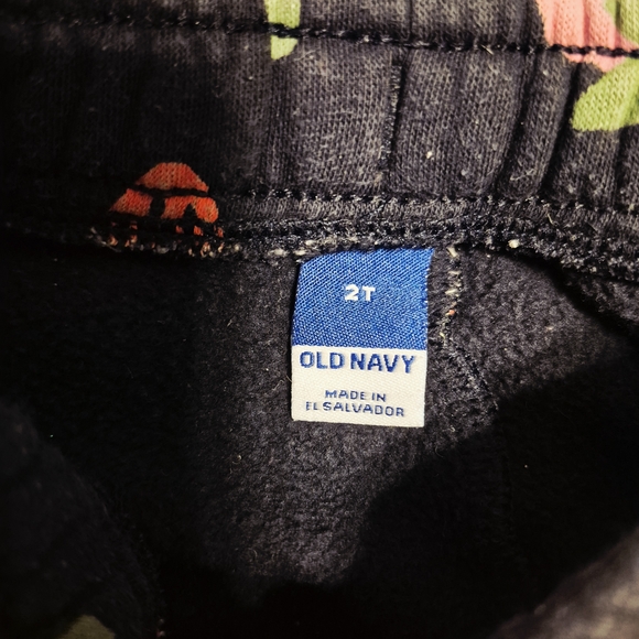 Old Navy Black Strawberry Print Girls' Shorts with Drawstring - Picture 2 of 2